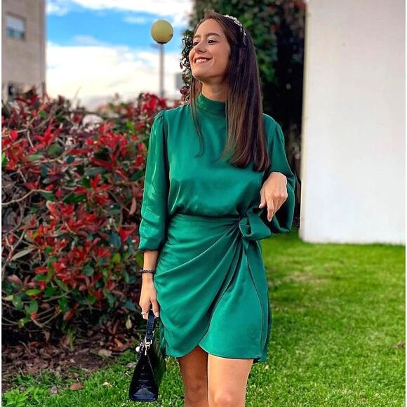 ZARA BLOGGER FAVE!!! Short Dress with Knot Detail NWT LAST ONE!!! - Picture 5 of 16